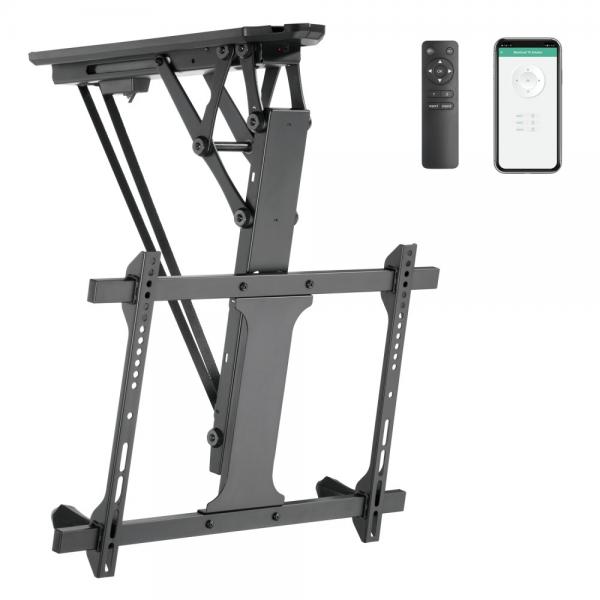 Techly Supporto TV Motorizzato da Soffitto Inclinabile Integrazione Smart Home per TV da 32 a 70''