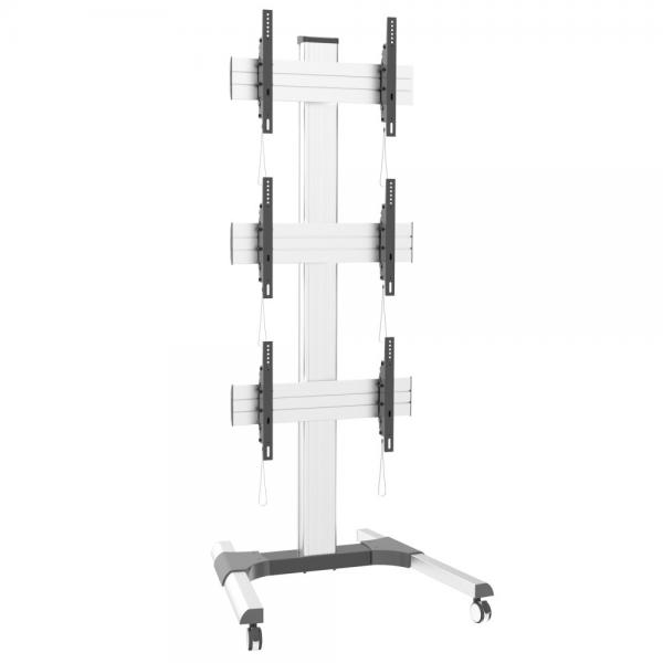 Techly Supporto a Pavimento per 3 TV LCD/LED 32-55'' per Video Wall