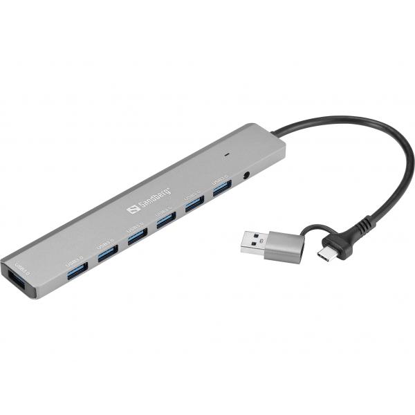USB-C/A to 7 x USB 3.0 Hub