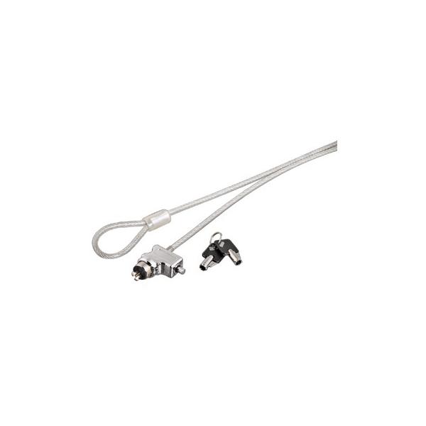 Hama Pull cavo di sicurezza Bianco 1,8 m (LIGHT NOTEBOOK LOCK WITH KEYS)