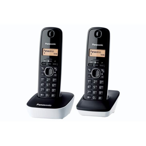 Panasonic KX-TG1612FRW Duo Segreteria per telefono cordless Nero Bianco