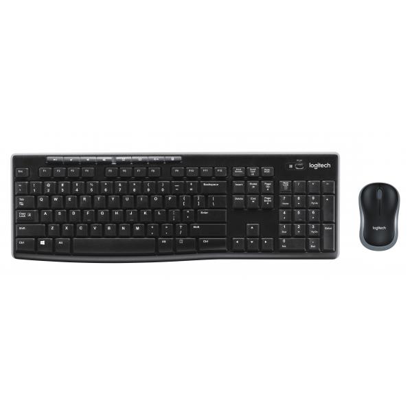 Tastiera + Mouse LOGITECH RETAIL - MK270, Wireless, Nera