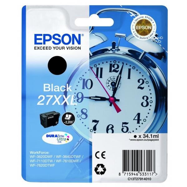 Epson Alarm clock 27XXL DURABrite Ultra cartuccia d'inchiostro 1 pz Originale Nero