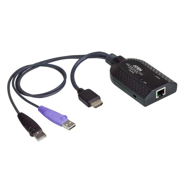 ATEN KA7168 cavo per tastiera, video e mouse Nero (Digital Video HDMI USB KVM Adapter Cable with Virtual Media & Smart Card Reader Support)