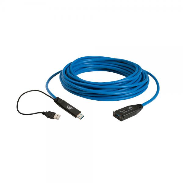 Icron 00-00351 cavo USB 15 m USB 3.2 Gen 1 (3.1 Gen 1) USB A Nero, Blu