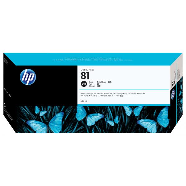 HP Cartuccia inchiostro dye nero 81, 680 ml