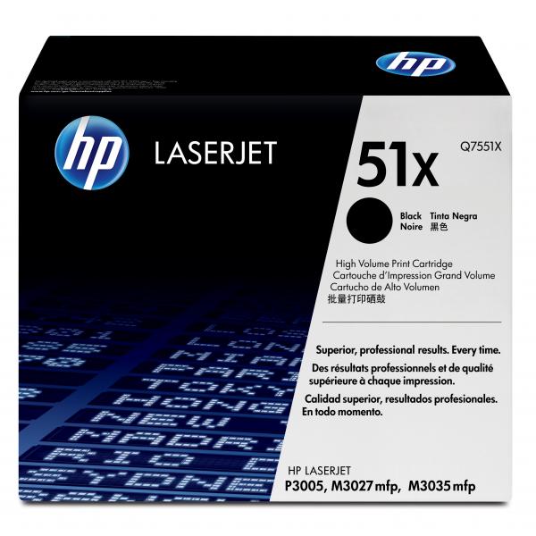 HP Compa LASER P3005/M3027/M3035-13.000 Pagine #Q7551XLaserjet TonerHp