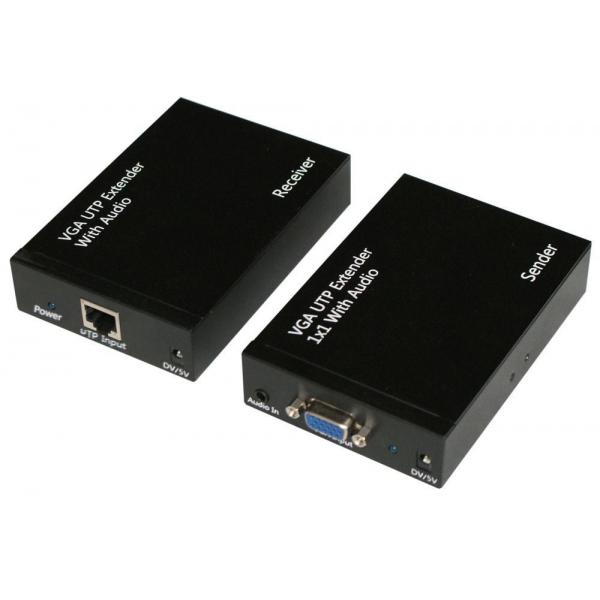 Microconnect VGA UTP Extender With Audio (VGA UTP Extender With Audio - Signaling up tp 1.65Gbps - Extend the VGA Display up to 300m - Warranty: 12M)