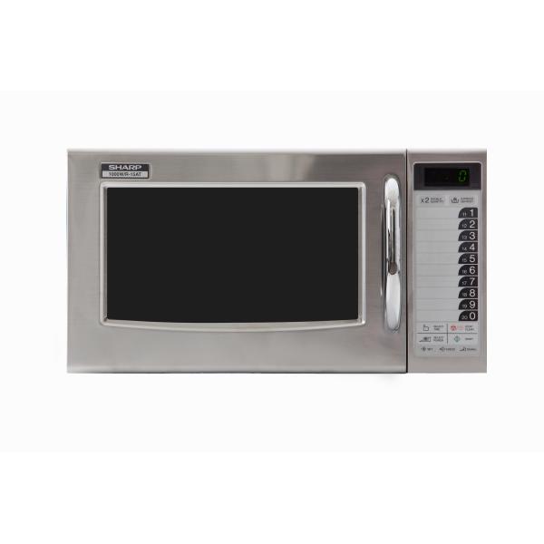 Sharp Home Appliances R-15AT forno a microonde Superficie piana Solo microonde 28 L 1000 W Acciaio inossidabile