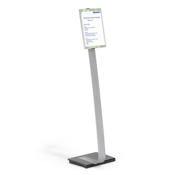 Durable Aluminium Info Sign Stand with Cast Iron Base & Acrylic A4 Panel - 481223 DD