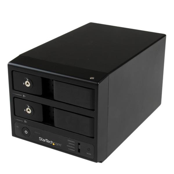 StarTech.com Box Esterno HDD per disco rigido SATA III 3.5" USB 3.0 con UASP - Enclosure Case Disco Rigido a doppio Bay con Hot Swap 6 Gbps