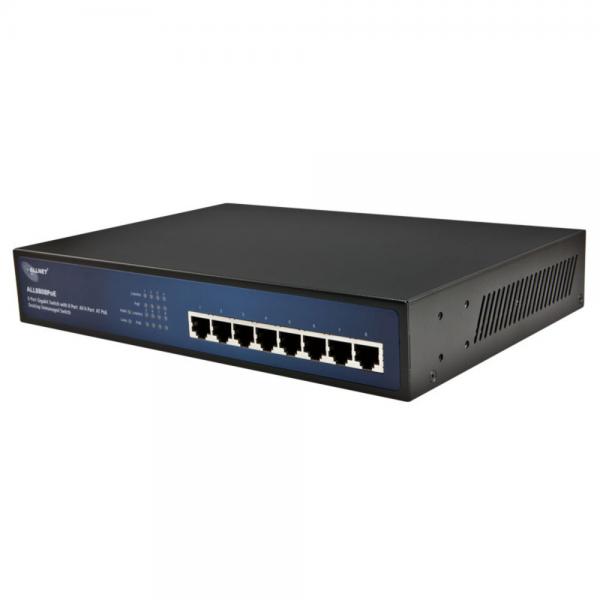 ALLNET ALL8808POE switch di rete No gestito L2 Gigabit Ethernet (10/100/1000) Nero, Blu Supporto Power over Ethernet (PoE)