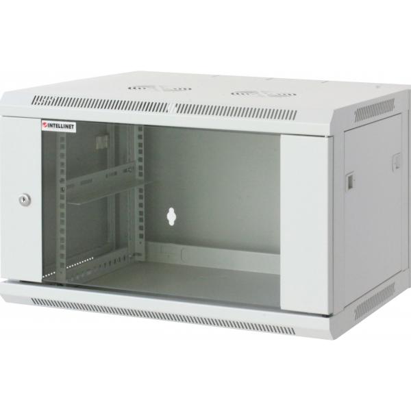 Intellinet Armadio Rack 19'' a muro 20 unità sezione unica prof. 600mm Grigio