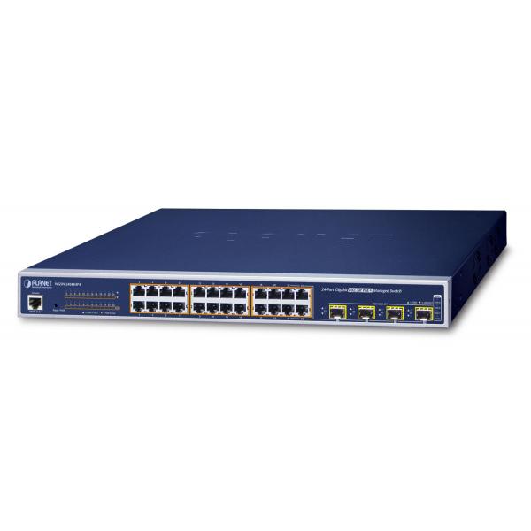 PLANET WGSW-24040HP4 switch di rete Gestito L2/L4 Gigabit Ethernet (10/100/1000) Supporto Power over Ethernet (PoE) Blu