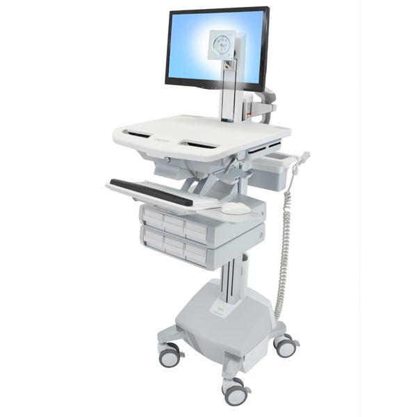 Ergotron Styleview Multimedia Cart Alluminio, Grigio, Bianco Pannello Piatto