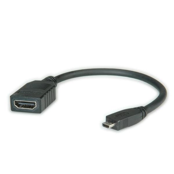 Adattatore Micro Hdmi-hdmi 4k M/f 3840x2160 @30hz Con Cavo 0,15mt