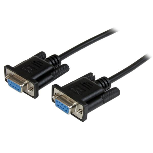 2M BLACK DB9 NULL MODEM CABLE