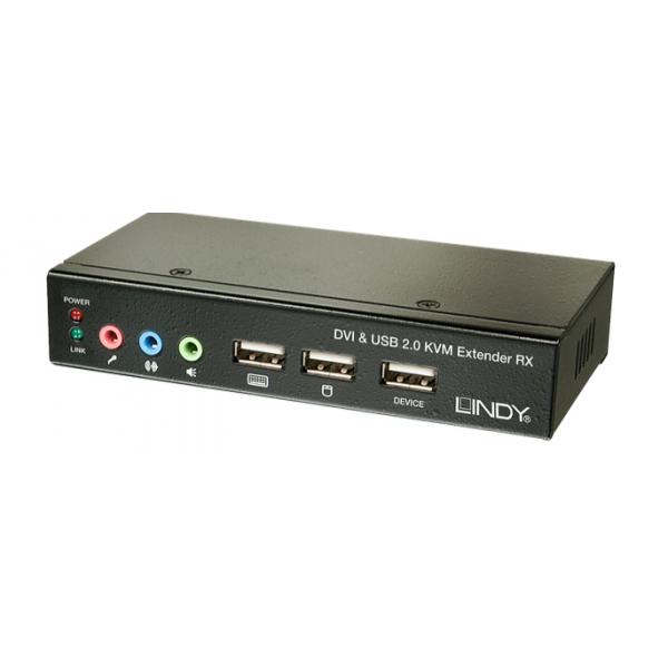 Extender KVM Cat.6 DVI-D Single Link, USB e Audio, 50m