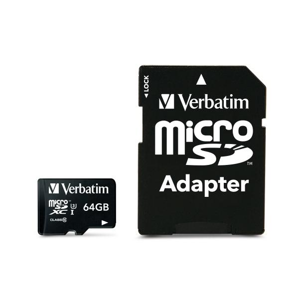 Verbatim MICRO SDHC-64GB-PRO CLASS 10+ADAT.