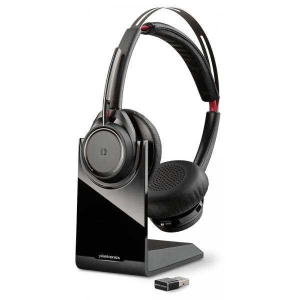 POLY Voyager Focus UC B825-M Auricolare Wireless A Padiglione Ufficio Bluetooth Nero (Voyager Focus UC, B825-M With - charging stand Bluetooth - Headset - Warranty: 24M)