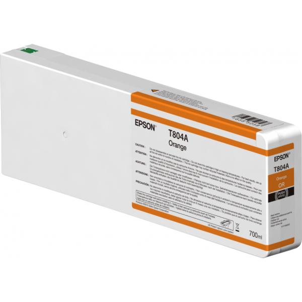 Epson Singlepack Orange T804A00 UltraChrome HDX 700ml (T804A Orange Ink Cartridge - 700ml, Cartridge - 700ml)