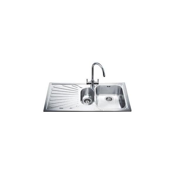 Lavello Smeg SP102S 1+1/2 vasca con gocciolatoio sinistro 100x50 cm inox