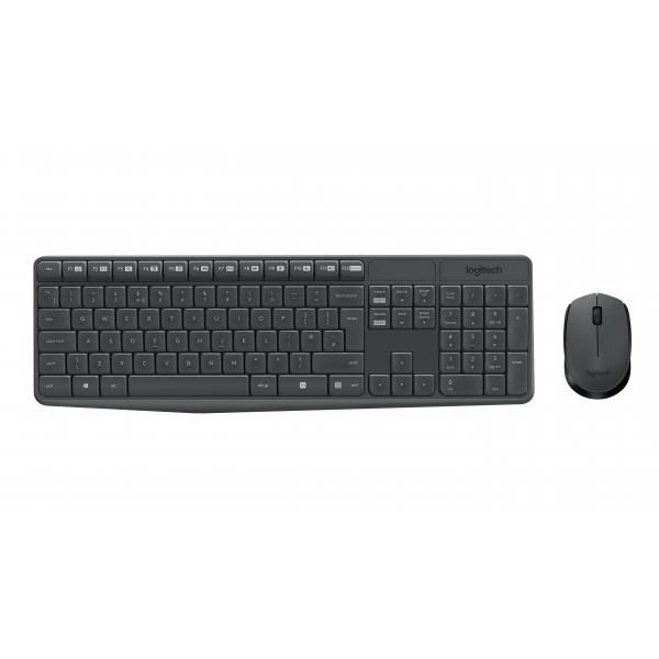 Tastiera + Mouse LOGITECH RETAIL - MK235, Wireless, Nera