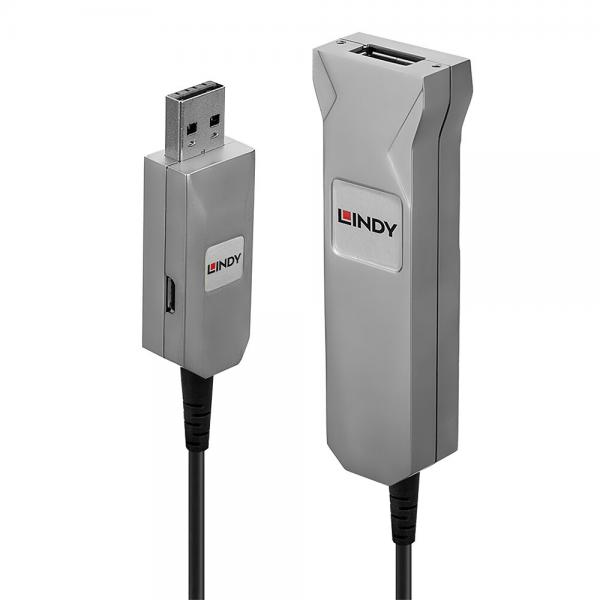 Lindy 42701 cavo USB 50 m USB 3.2 Gen 1 (3.1 Gen 1) USB A Nero, Argento