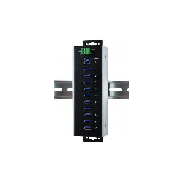 EXSYS EX-1110HMVS-WT hub di interfaccia USB 3.2 Gen 1 (3.1 Gen 1) Type-B 5000 Mbit/s Nero