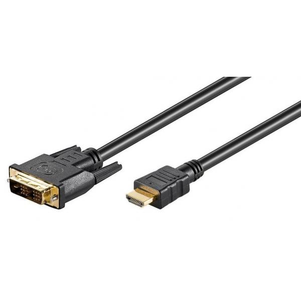HDMI 19 - DVI-D 18+1 2m M-M