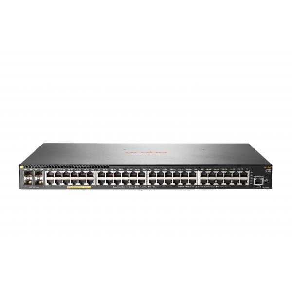 Aruba 2930F 48G PoE+ 4SFP Gestito L3 Gigabit Ethernet [10/100/1000] Supporto Power over Ethernet [PoE] 1U Grigio (HPE Aruba 2930F 48G PoE+ 4SFP - Switch - L3 - gestito - 48 x 10/100/1000 [PoE+] + 4 x Gigabit SFP [uplink] - montabile su rack - PoE+ [370 W])