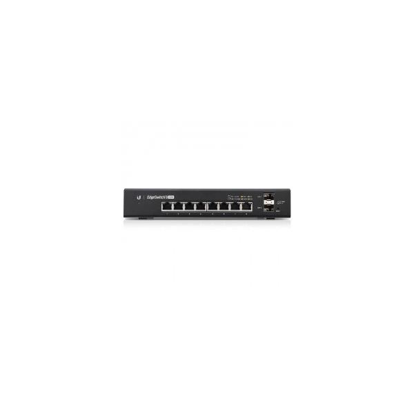 Ubiquiti EdgeSwitch 8 Gestito Gigabit Ethernet [10/100/1000] Supporto Power over Ethernet [PoE] Nero (Ubiquiti EdgeSwitch 8 8-Port 150W Managed PoE+ Network Switch)