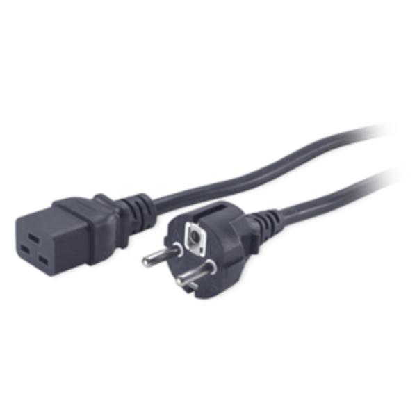APC AP9875 cavo di alimentazione Nero 2,5 m Accoppiatore C19 CEE7/7 (POWER CORD - IEC 320 C19 TO SCHUKO)