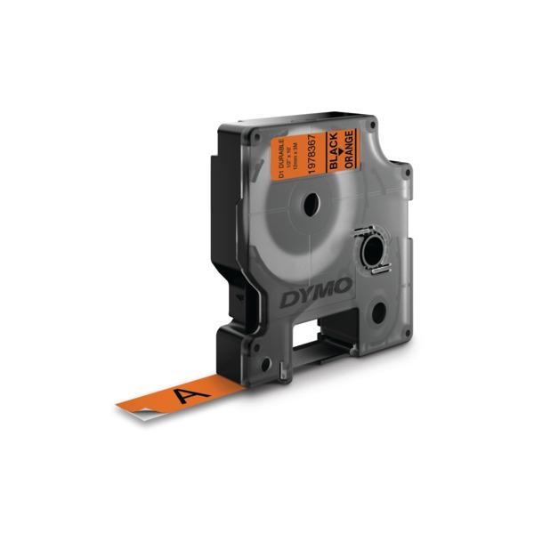 DYMO D1 - Durable Etichette - nero su arancio - 12mm x 3m