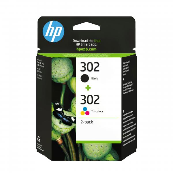 CARTUCCE ORIGINALE HP MULTIPACK 302 NERO E COLORE