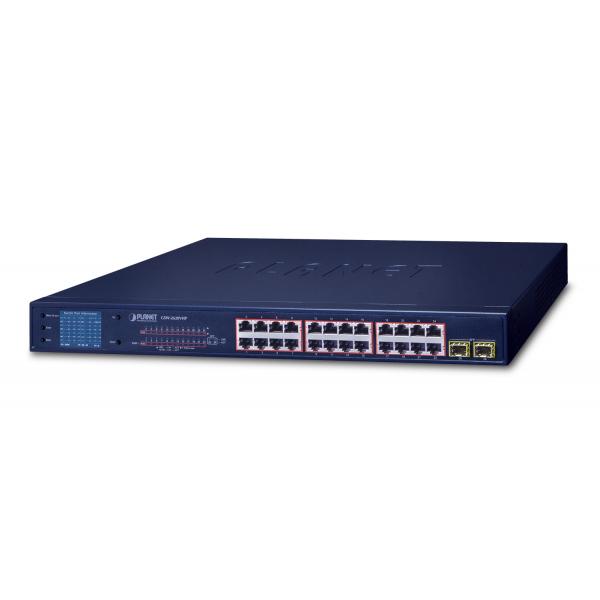 PLANET GSW-2620VHP switch di rete Non gestito Gigabit Ethernet (10/100/1000) Supporto Power over Ethernet (PoE) 1U Blu