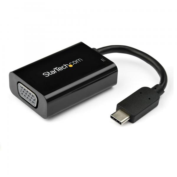 StarTech.com Adattatore video USB-C a VGA con Power Delivery - 60W - Nero