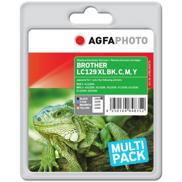 AgfaPhoto APB129SETD cartuccia d'inchiostro Nero, Ciano, Magenta, Giallo Multipack