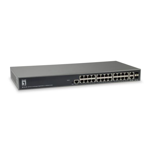 LevelOne GEL-2681 switch di rete Gestito L3 Gigabit Ethernet (10/100/1000) Nero