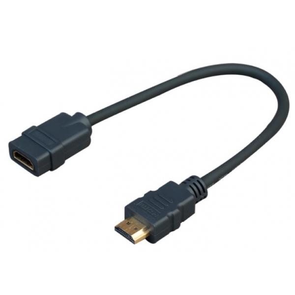 Pro HDMI Male/Female 0,2m