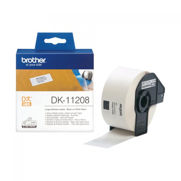 Brother DK-11208 nastro per etichettatrice Nero su bianco