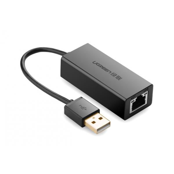 UGREEN Adattatore Ethernet USB 2.0, 10/100Mbps (Black)