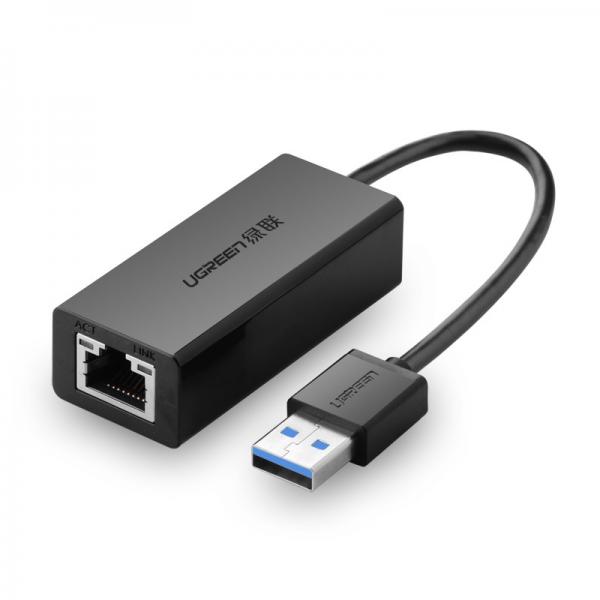 UGREEN Adattatore Ethernet USB 3.0, Gigabit (Black)