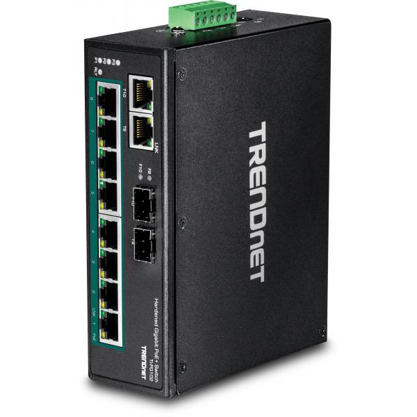 Trendnet TI-PG102 switch di rete Non gestito Gigabit Ethernet (10/100/1000) Supporto Power over Ethernet (PoE) Nero