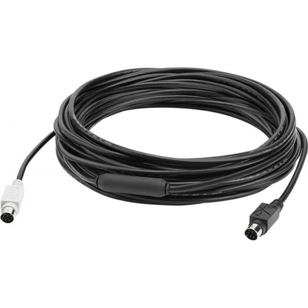 Logitech GROUP 10m Extender Cable cavo PS/2 6-p Mini-DIN Nero