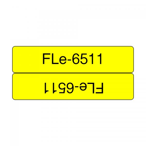 Brother FLE-6511 nastro per etichettatrice Nero su giallo