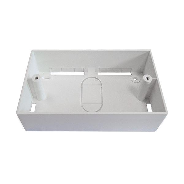 50PK Double Gang PVC Back Box 45mm