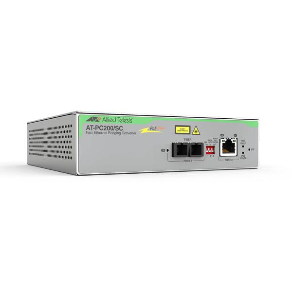 Allied Telesis AT-PC200/SC-60 convertitore multimediale di rete 100 Mbit/s 1310 nm Modalità multipla Grigio