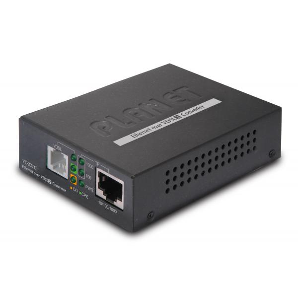 PLANET VC-231G convertitore multimediale di rete 1000 Mbit/s Nero (1-Port 10/100/1000T Ethernet - to VDSL2 Converter -30a profil - w/ G.vectoring, RJ11 - Warranty: 36M)