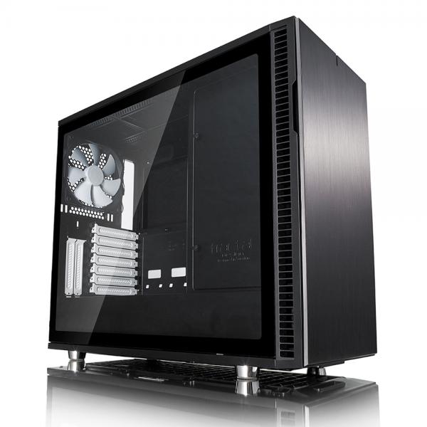 Fractal Design Define R6 Midi Tower Nero (Fractal Design Define R6 [Black TG] Gaming Case w/ Clear Glass Window, E-ATX, Modular Design, 3 Fans, Fan Hub, Sound Dampening)